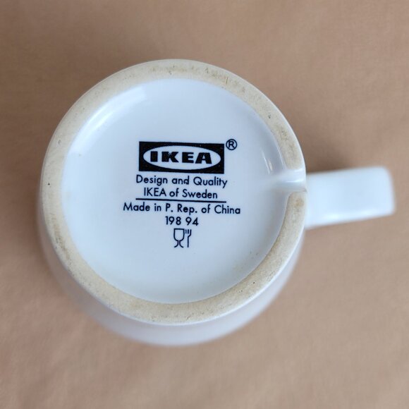 IKEA FÄRGRIK Mug White 8oz Retro Stackable Nesting Tapered Stoneware cup coffee. - Picture 7 of 10